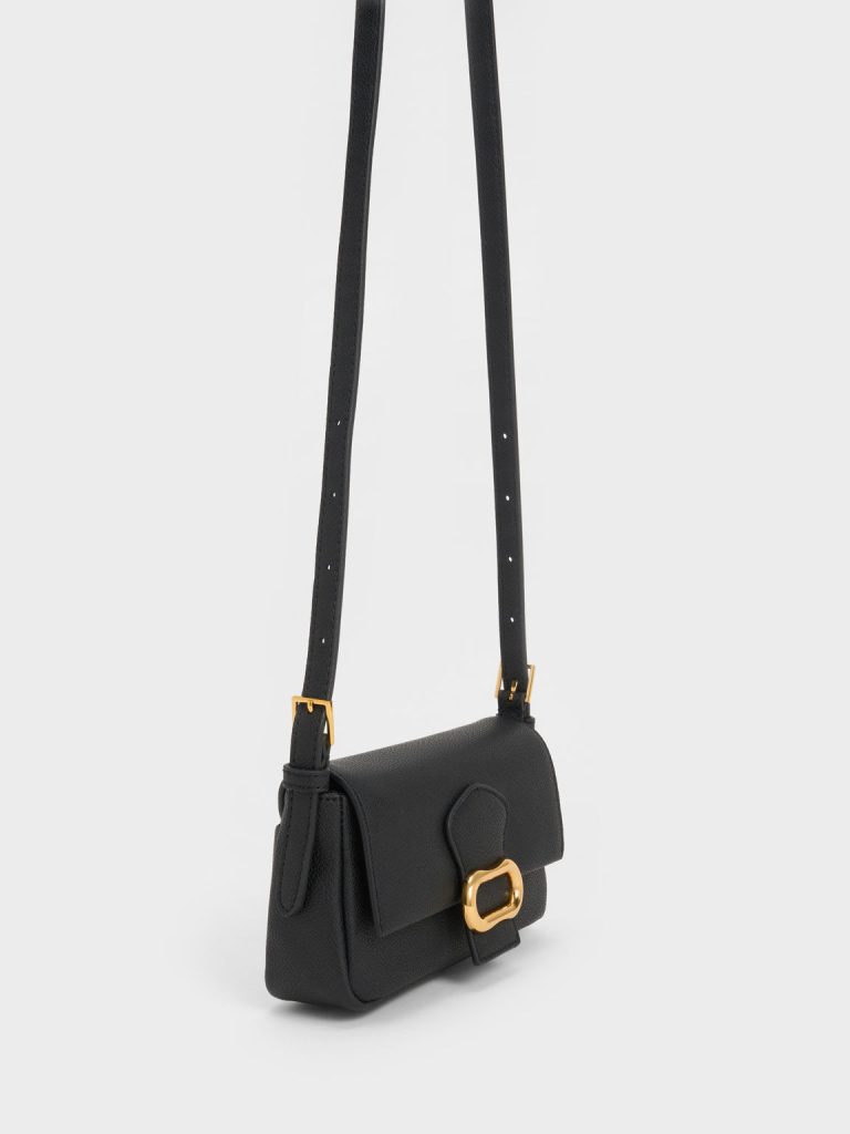 Daki Belted Shoulder Bag – Black – CHARLES & KEITH Viet Nam – Shop ...