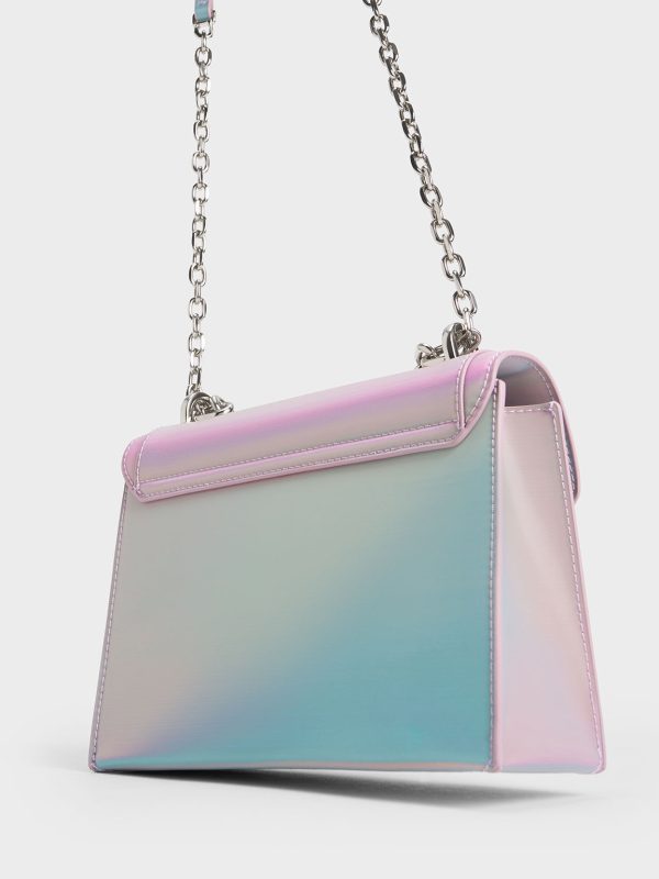 Front Flap Floral Textured Bag – Lilac – CHARLES & KEITH Viet Nam ...